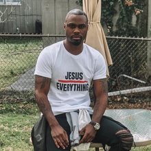 Load image into Gallery viewer, White &quot;Jesus Over Everything&quot; Unisex T-Shirt - P.U.S.H. &amp; P.A.I.D. Apparel