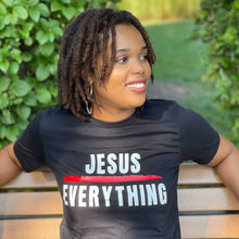 Load image into Gallery viewer, Black &quot;Jesus Over Everything&quot; Unisex T-Shirt - P.U.S.H. &amp; P.A.I.D. Apparel