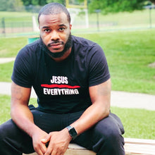 Load image into Gallery viewer, Black &quot;Jesus Over Everything&quot; Unisex T-Shirt - P.U.S.H. &amp; P.A.I.D. Apparel